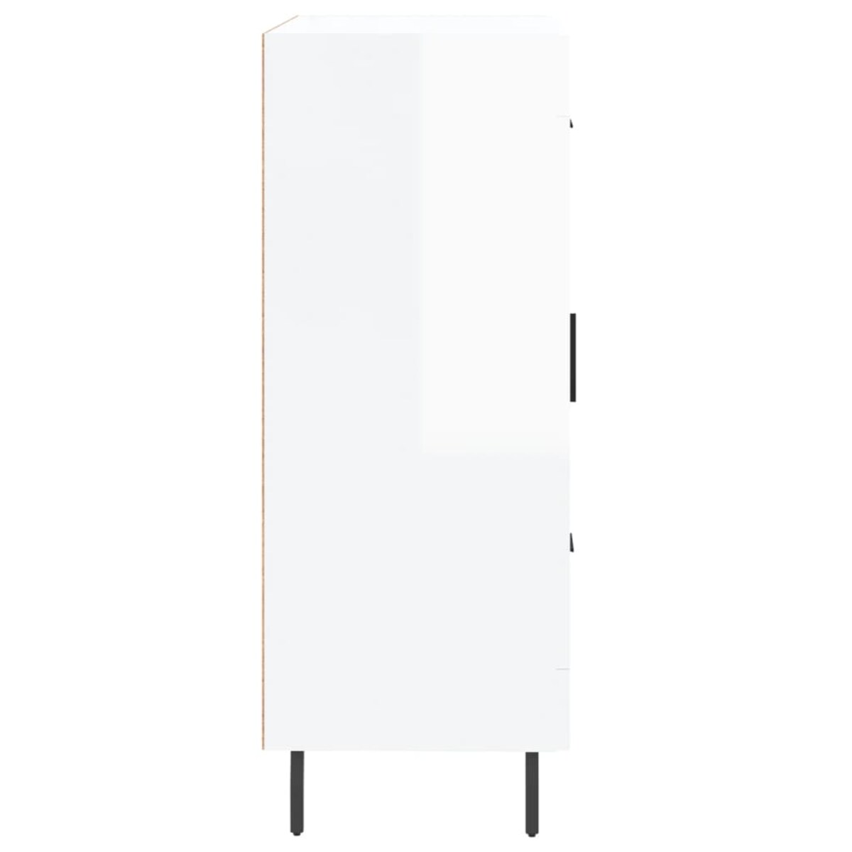 vidaXL Szafka, biała, połysk, 69,5x34x90 cm, materiał drewnopochodny