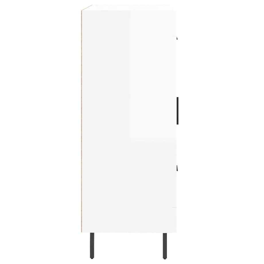 vidaXL Szafka, biała, połysk, 69,5x34x90 cm, materiał drewnopochodny