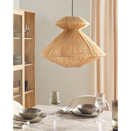 Lampa wisząca ze słomy naturalna KEDAYAN