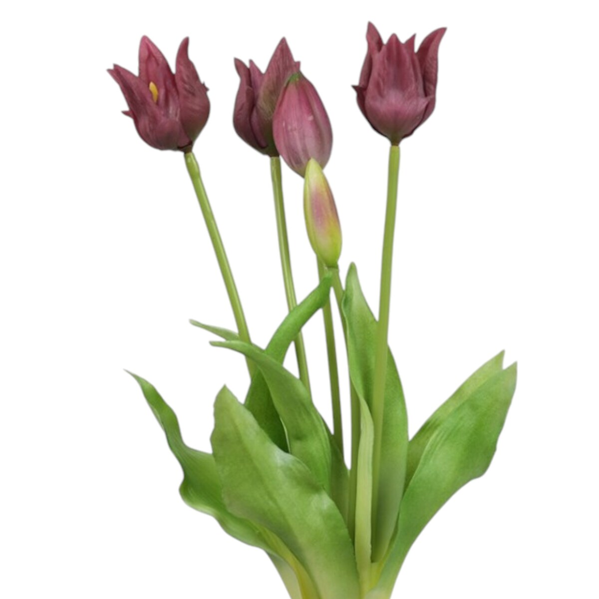 Bukiet silikonowych tulipanów 40 cm fioletowe