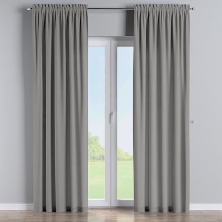 Zasłona na kanale z grzywką 1 szt. 130x260 szary