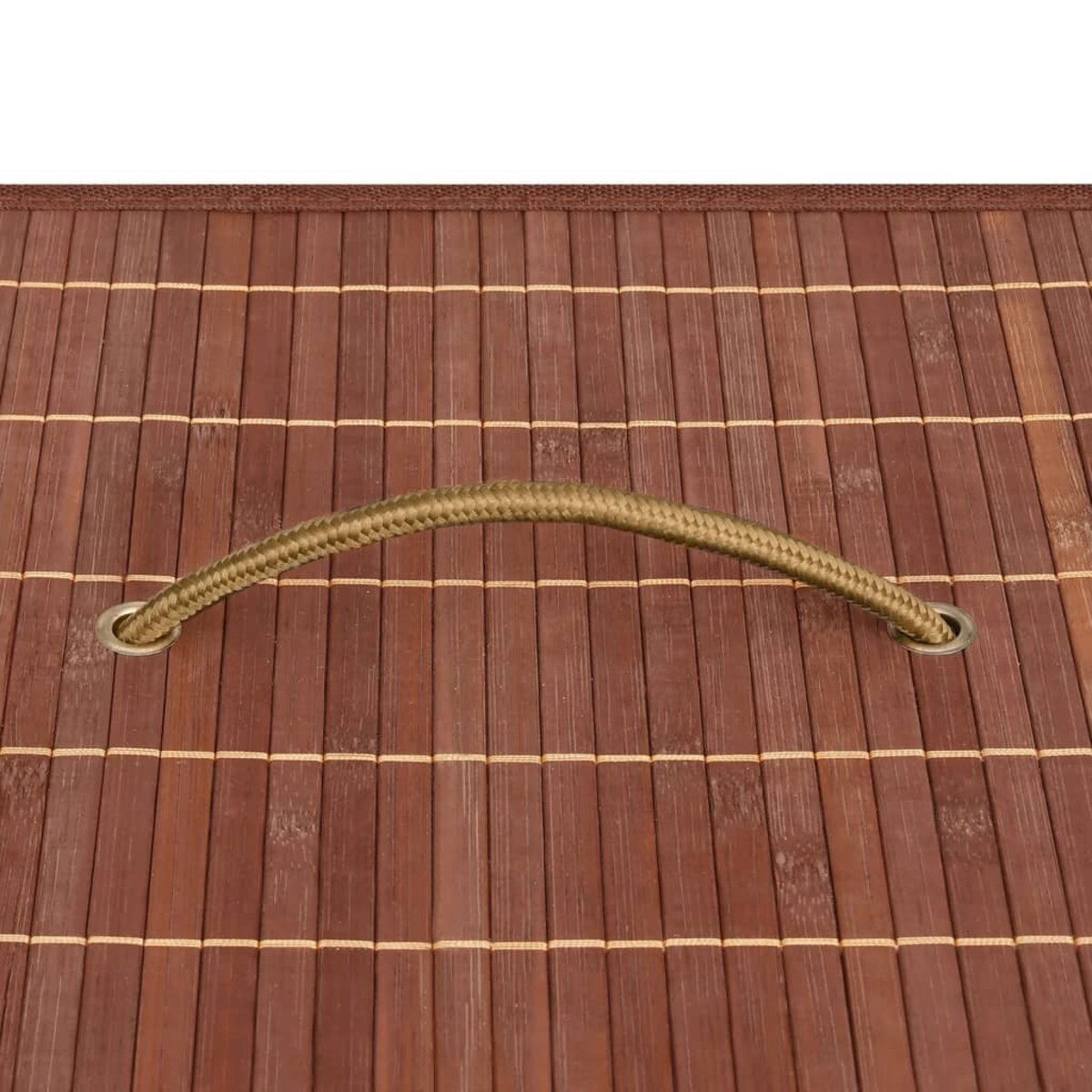 vidaXL Bambusowy kosz na pranie z 2 przegrodami, brązowy, 100 L