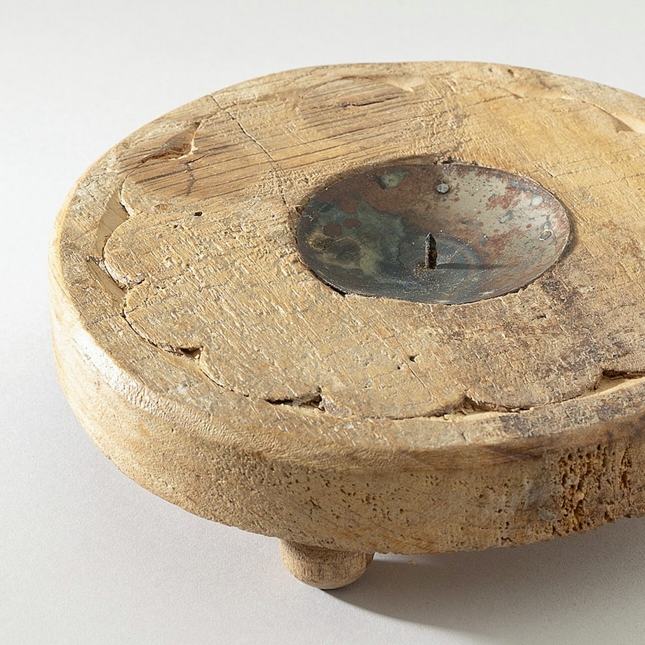 Podstawka na świecę Rustic Flame 15 cm, 15x15x7 cm