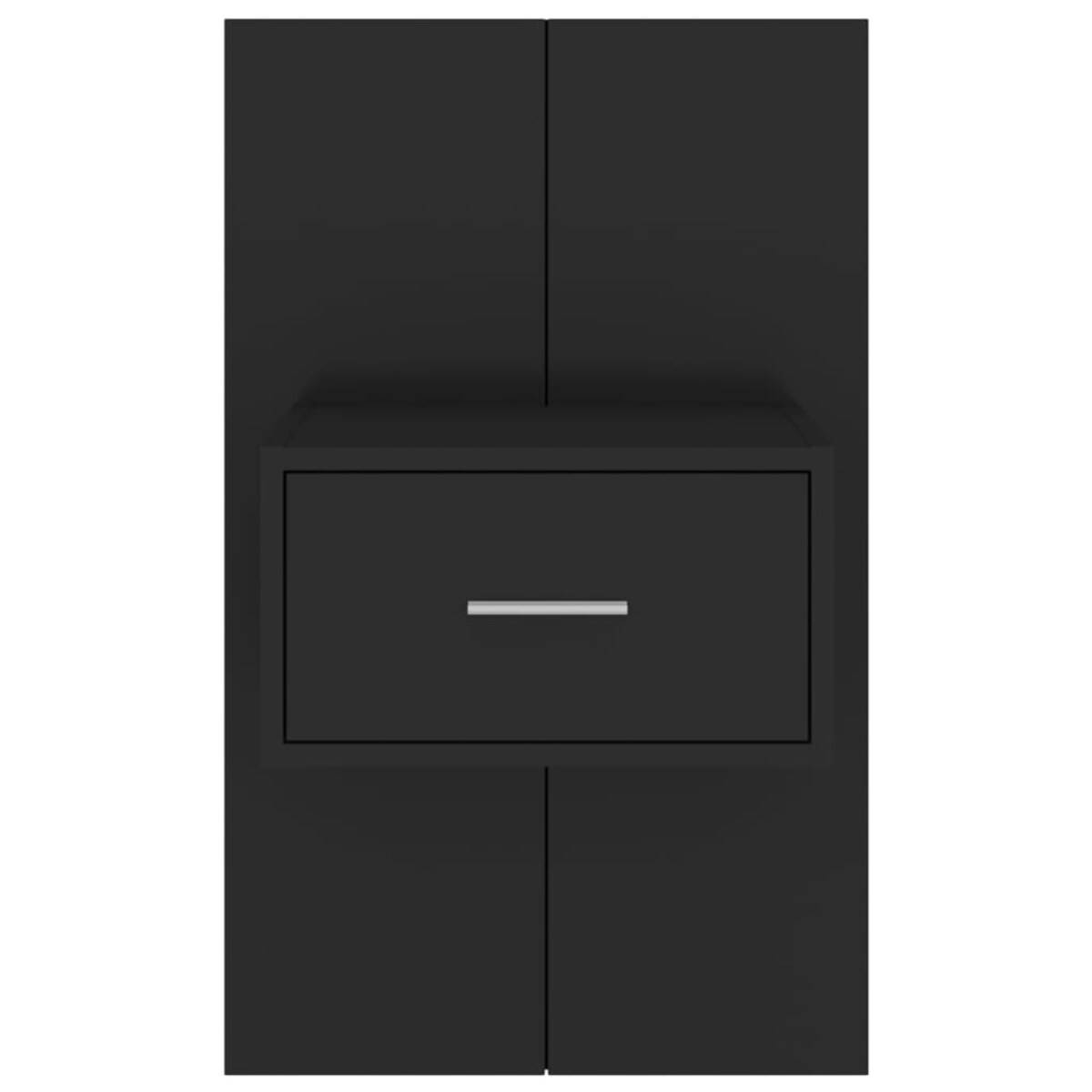 vidaXL Szafka nocna ścienna, czarna