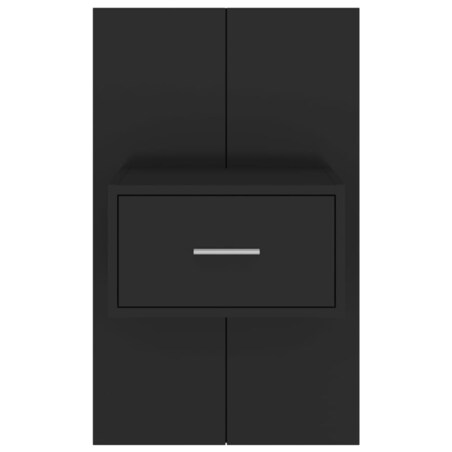 vidaXL Szafka nocna ścienna, czarna