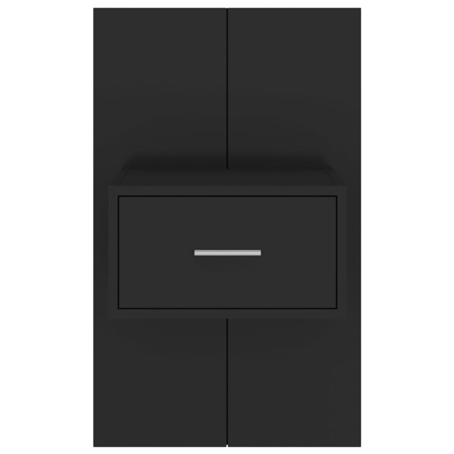 vidaXL Szafka nocna ścienna, czarna