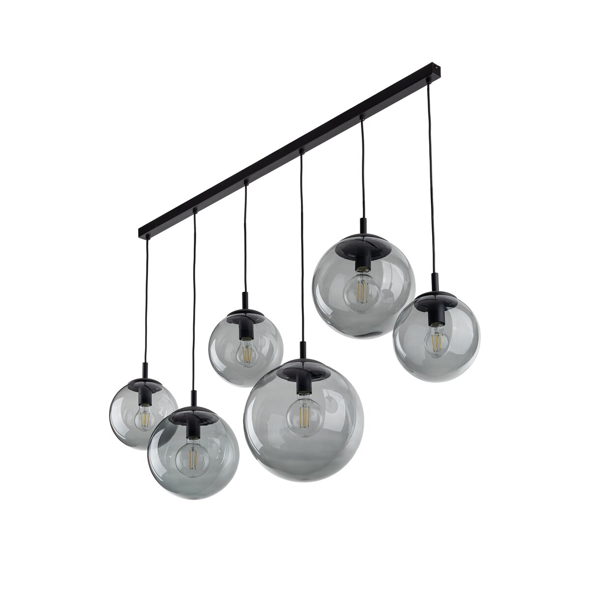 Lampa wisząca TK Lighting ESME GRAPHITE 5383, 6xE27, regulacja wysokości do 150 cm, grafitowo-czarna