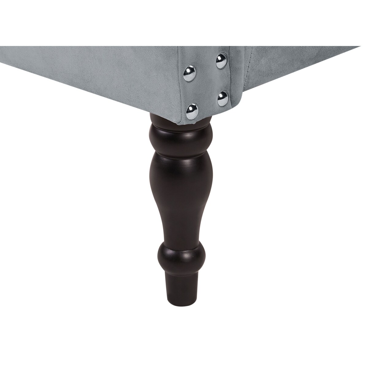 Szezlong prawostronny IVRY Welur Szary