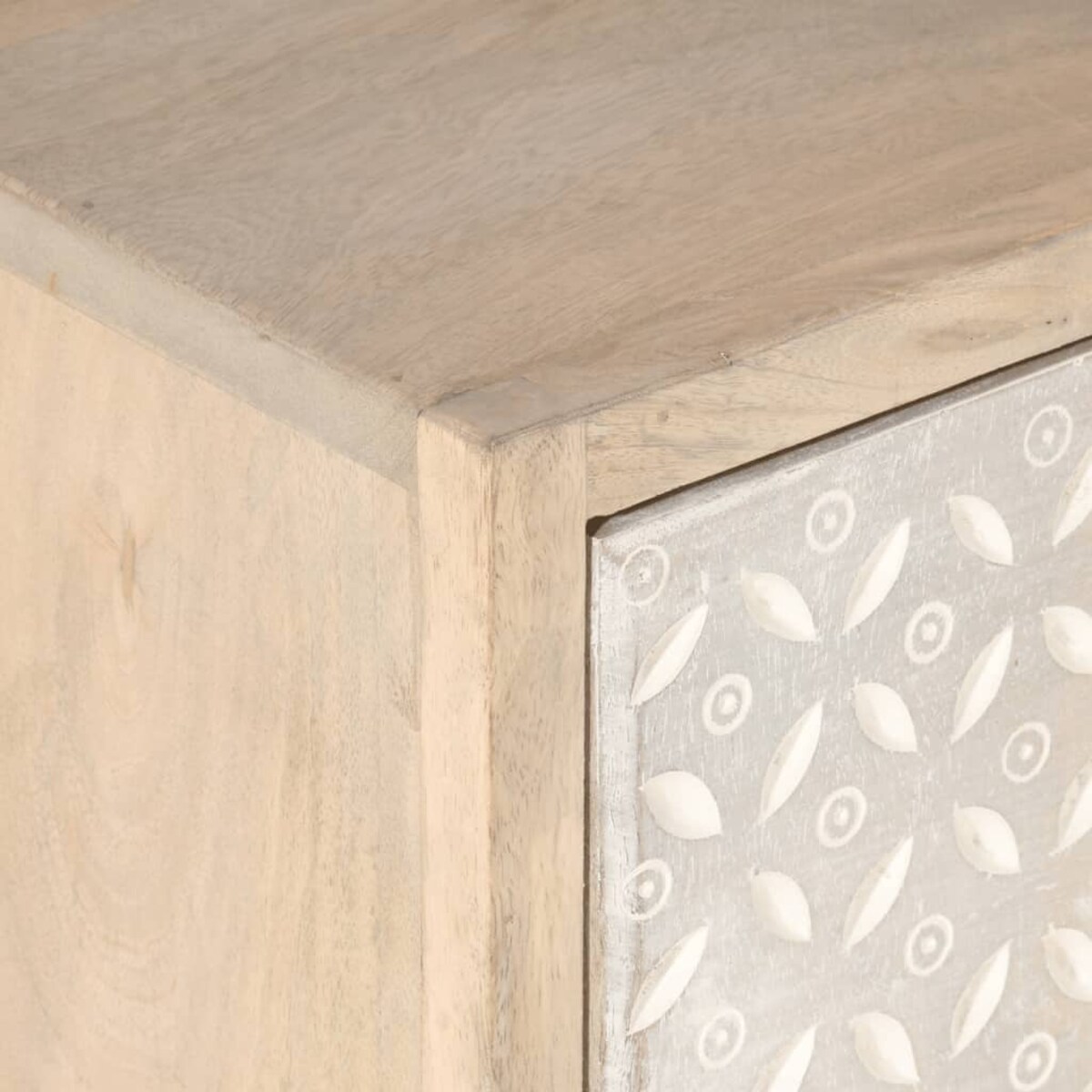 vidaXL Szafka nocna, 40x30x50 cm, lite drewno mango i żelazo