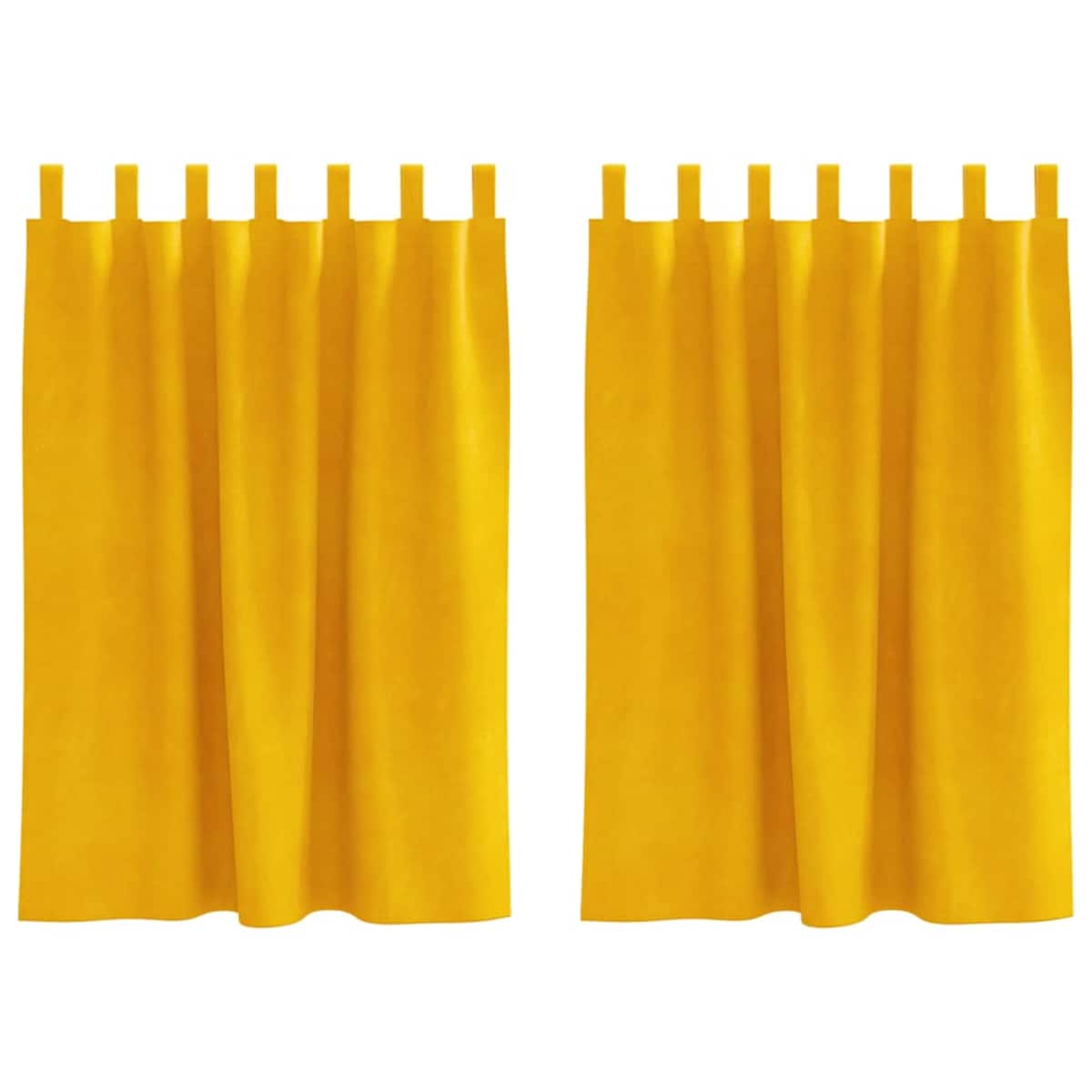 vidaXL Zasłony 2 pcs musztardowo żółty 140 x 140 cm Aksamit