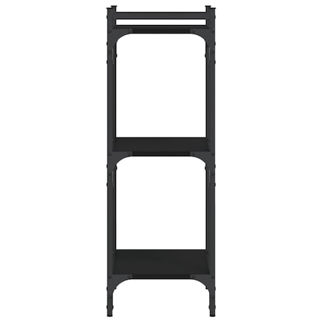 vidaXL 3-poziomowy regał na książki, czarny, 40x30x86 cm