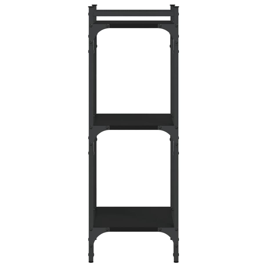 vidaXL 3-poziomowy regał na książki, czarny, 40x30x86 cm