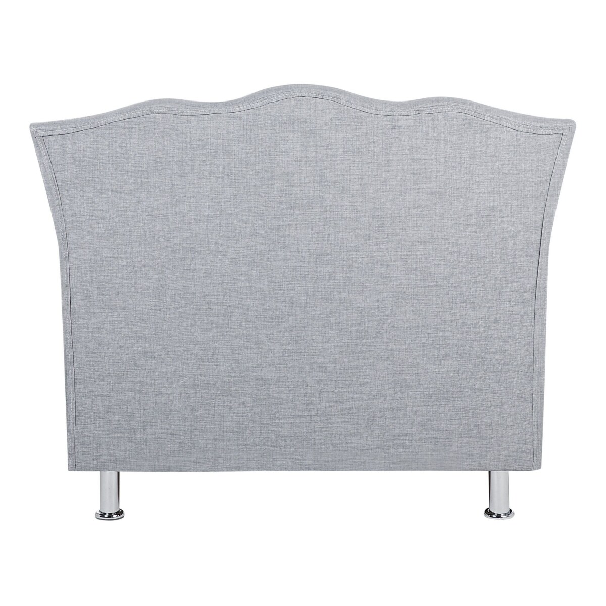 Łóżko z pojemnikiem tapicerowane 90 x 200 cm szare METZ