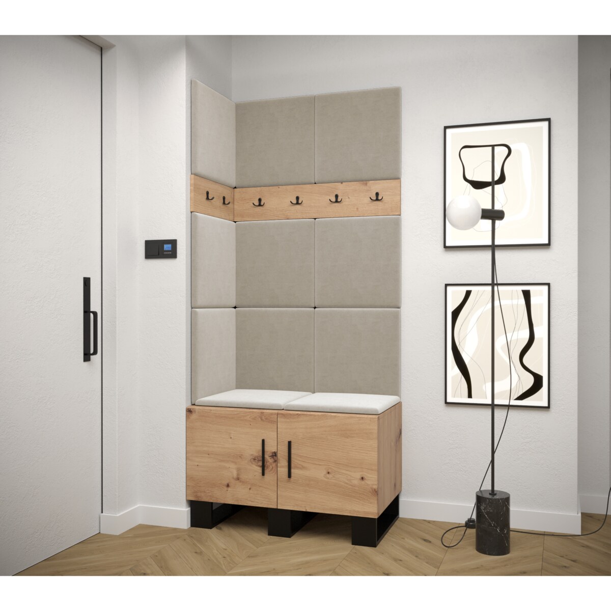 Garderoba do przedpokoju Abiks ARTIN 11 artisan+manila02