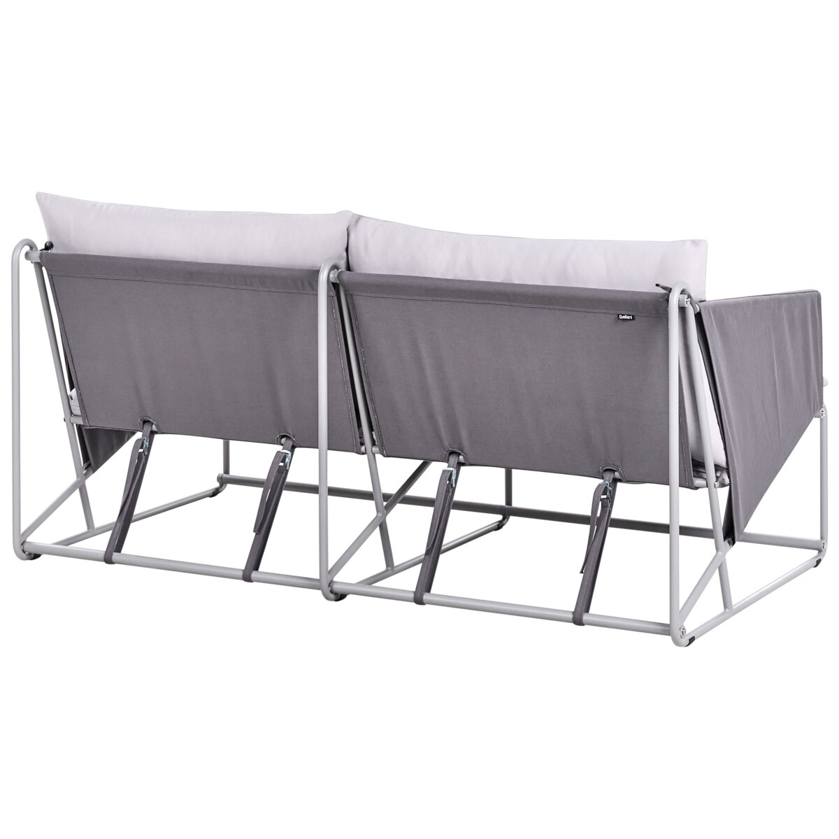 Sofa ogrodowa dla 2 osób PONTE Metal Szary