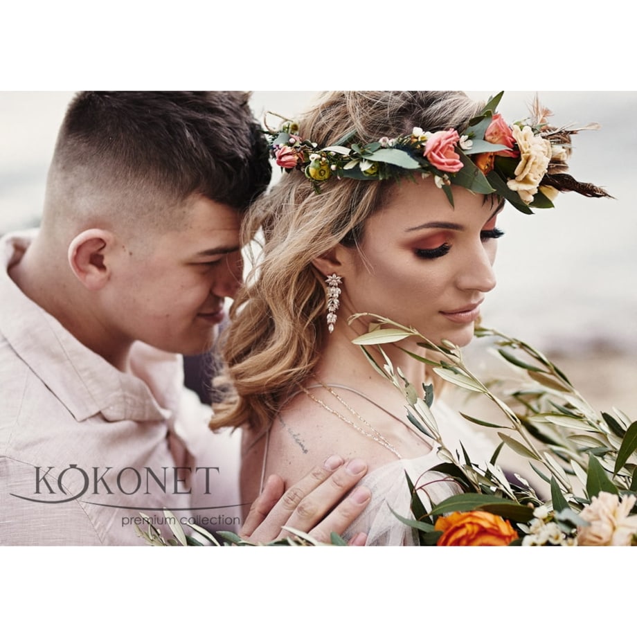 Komplet biżuterii złotej ŚLUB wesele prezent rocznicę kolczyki bransoleta