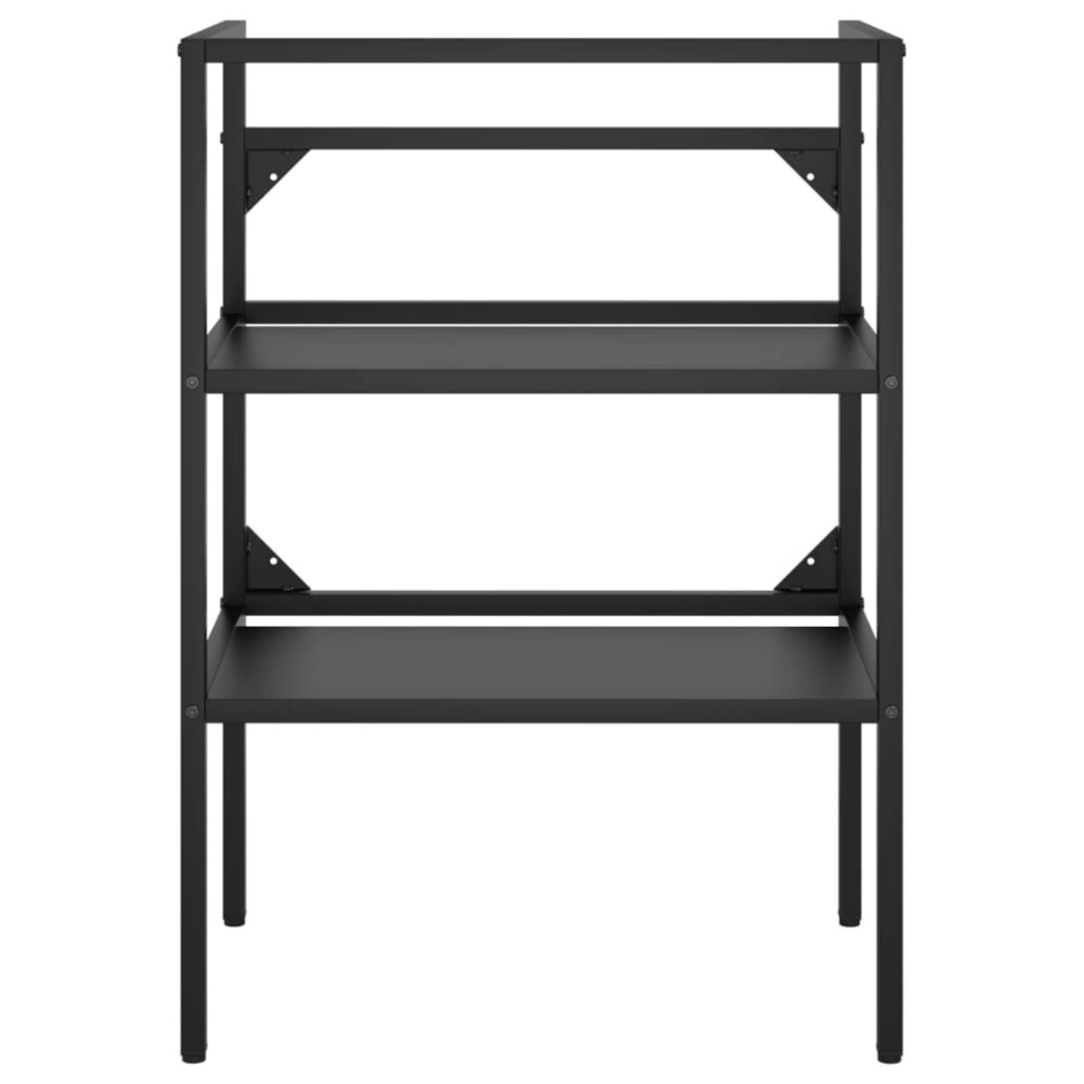 vidaXL Stelaż pod umywalkę, czarny, 59x38x83 cm, żelazny