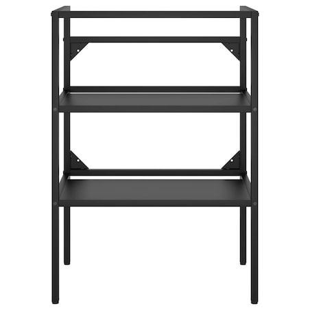 vidaXL Stelaż pod umywalkę, czarny, 59x38x83 cm, żelazny