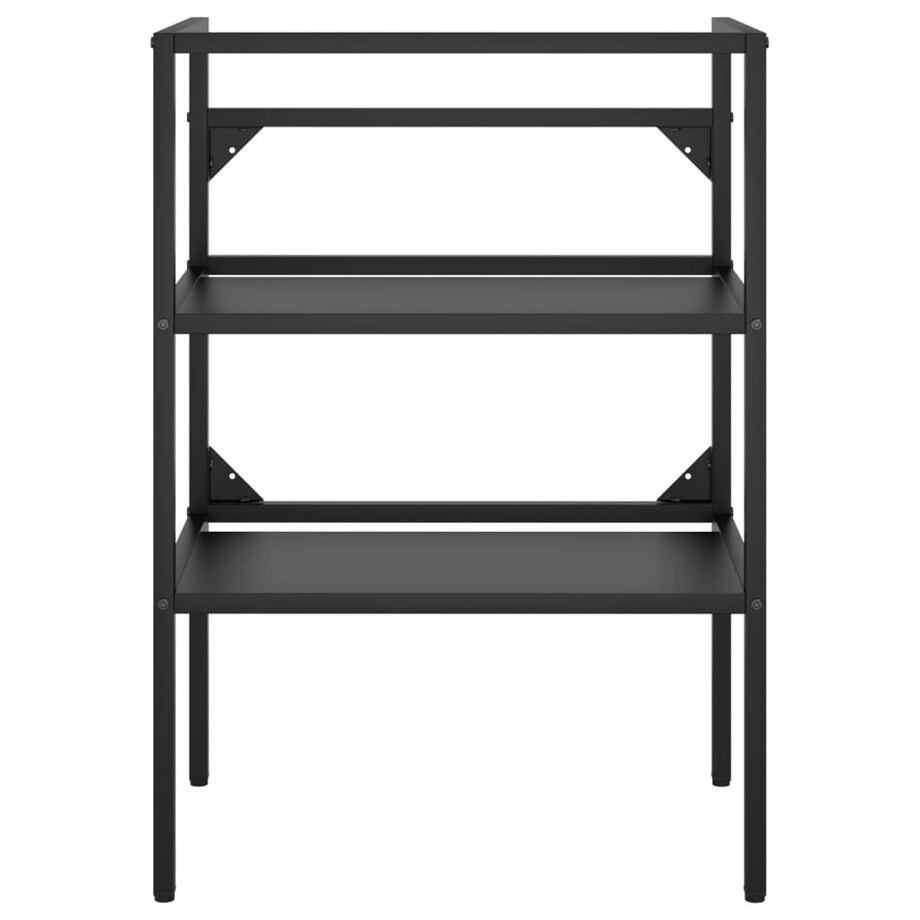 vidaXL Stelaż pod umywalkę, czarny, 59x38x83 cm, żelazny