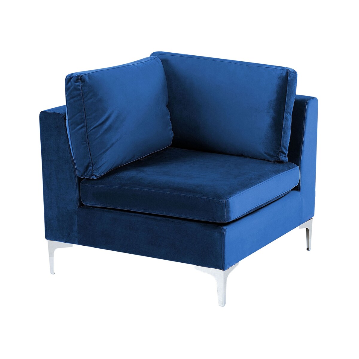 Moduł narożny welurowy niebieski EVJA