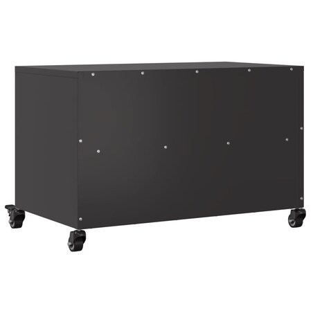 vidaXL Szafka RTV, czarna, 68x39x43,5 cm, stal