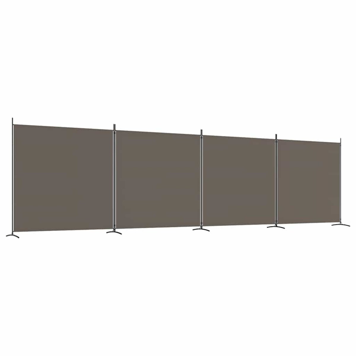 vidaXL Parawan 4-panelowy, antracytowy, 698x180 cm, tkanina
