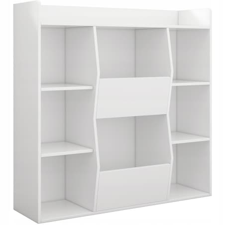 Regał otwarty biały 106x104x30 cm komoda organizer biblioteczka