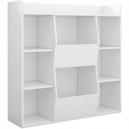 Regał otwarty biały 106x104x30 cm komoda organizer biblioteczka
