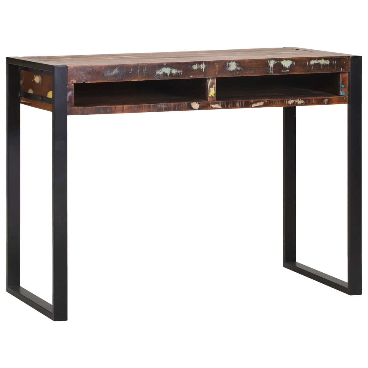 vidaXL Toaletka z lustrem Wielokolorowa 100x50x75 cm z litego drewna z odzysku