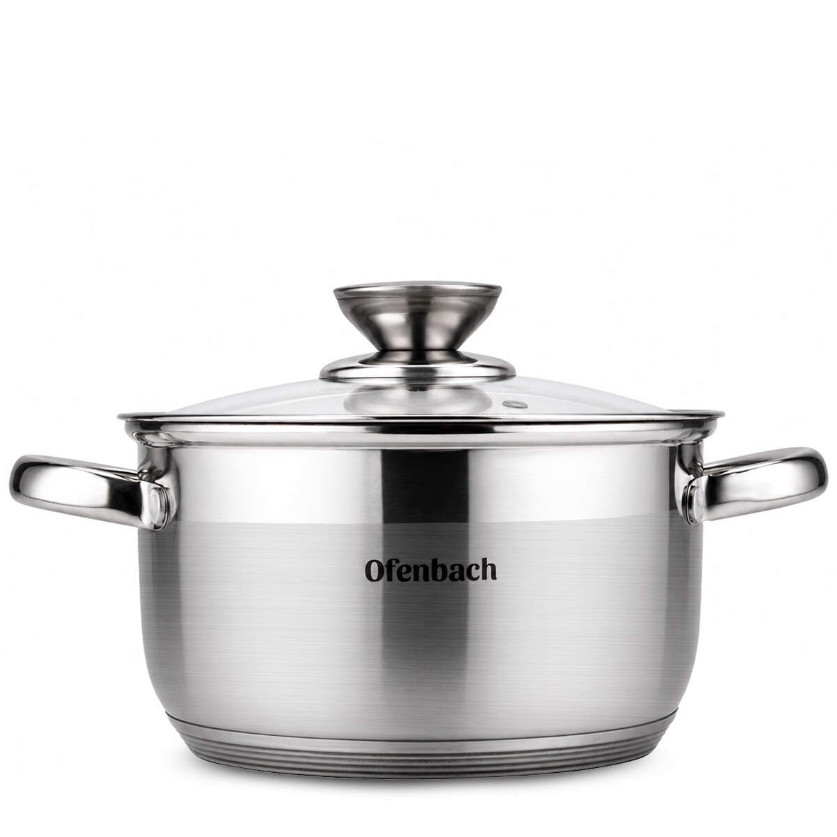 Garnek ze stali nierdzewnej z pokrywką 2.4L indukcja gaz OFENBACH