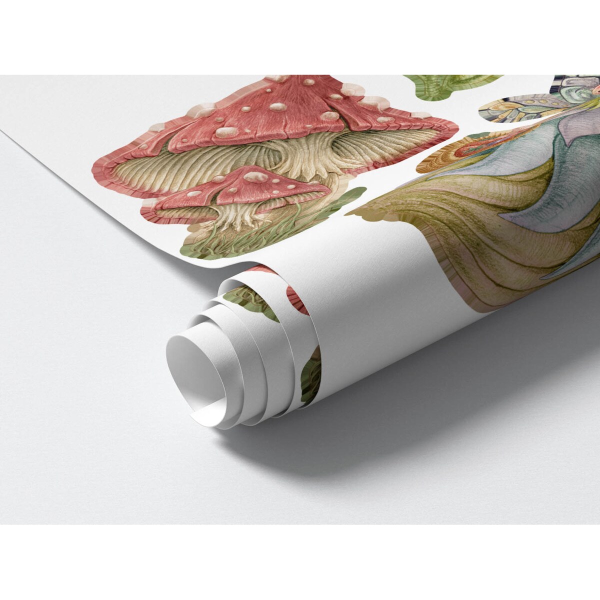 Zestaw naklejek na ścianę, Leśne stworzenia wróżki, 130cm