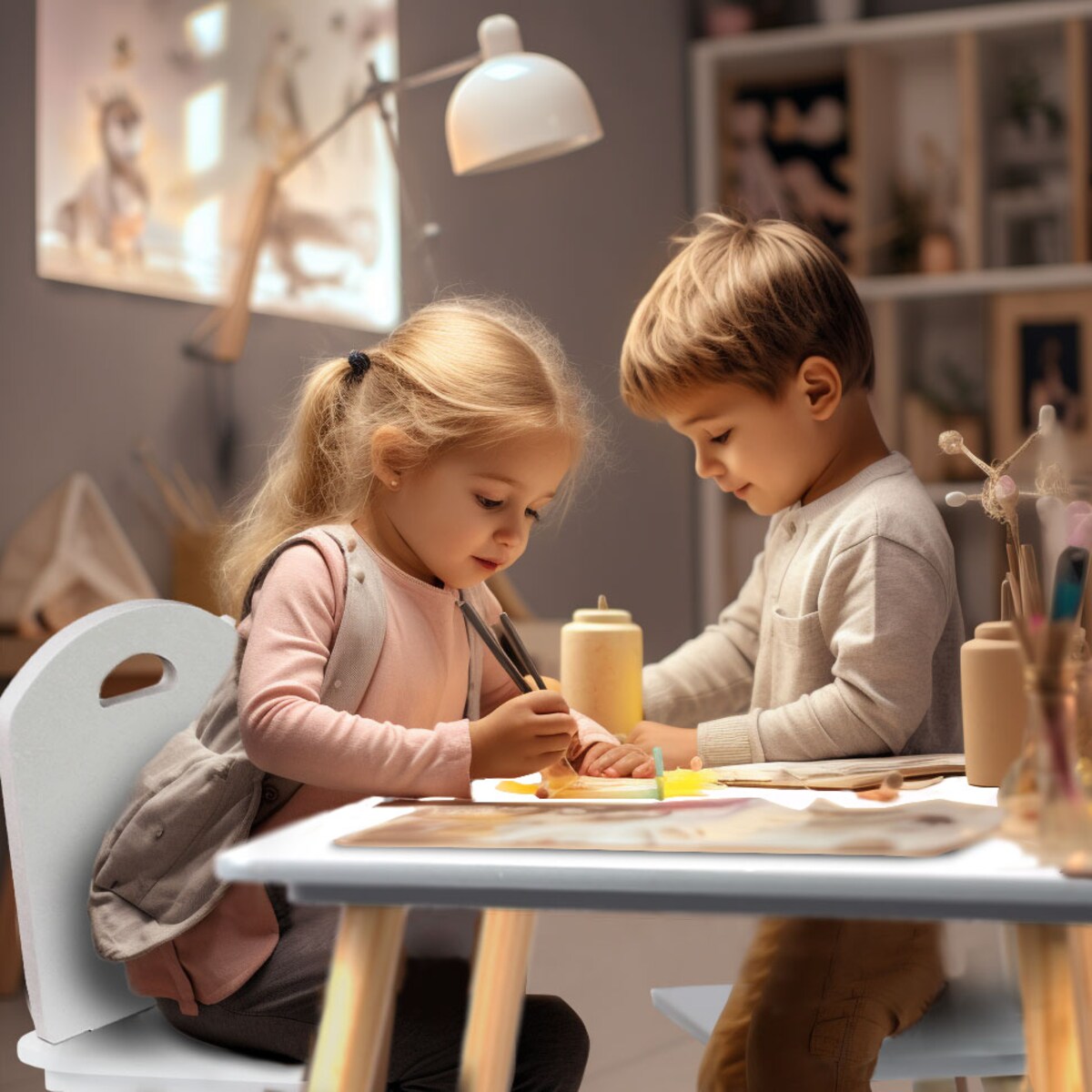 Stolik dla dzieci + 2 krzesełka, zestaw Ricokids RC-848