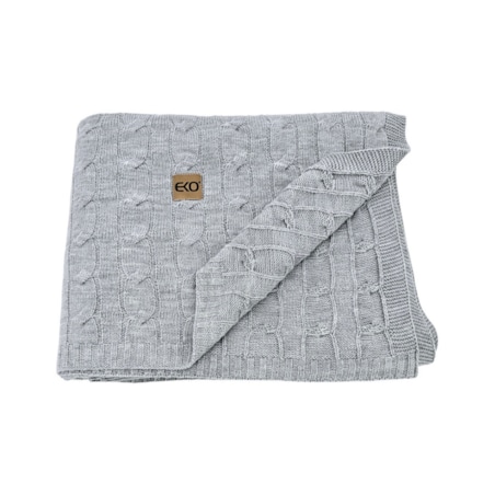 Koc dzianinowy kaszmir 150x200 cm – VERONA POPIEL