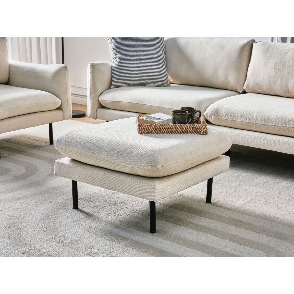 Otomana VINTERBRO Jasnobeżowy