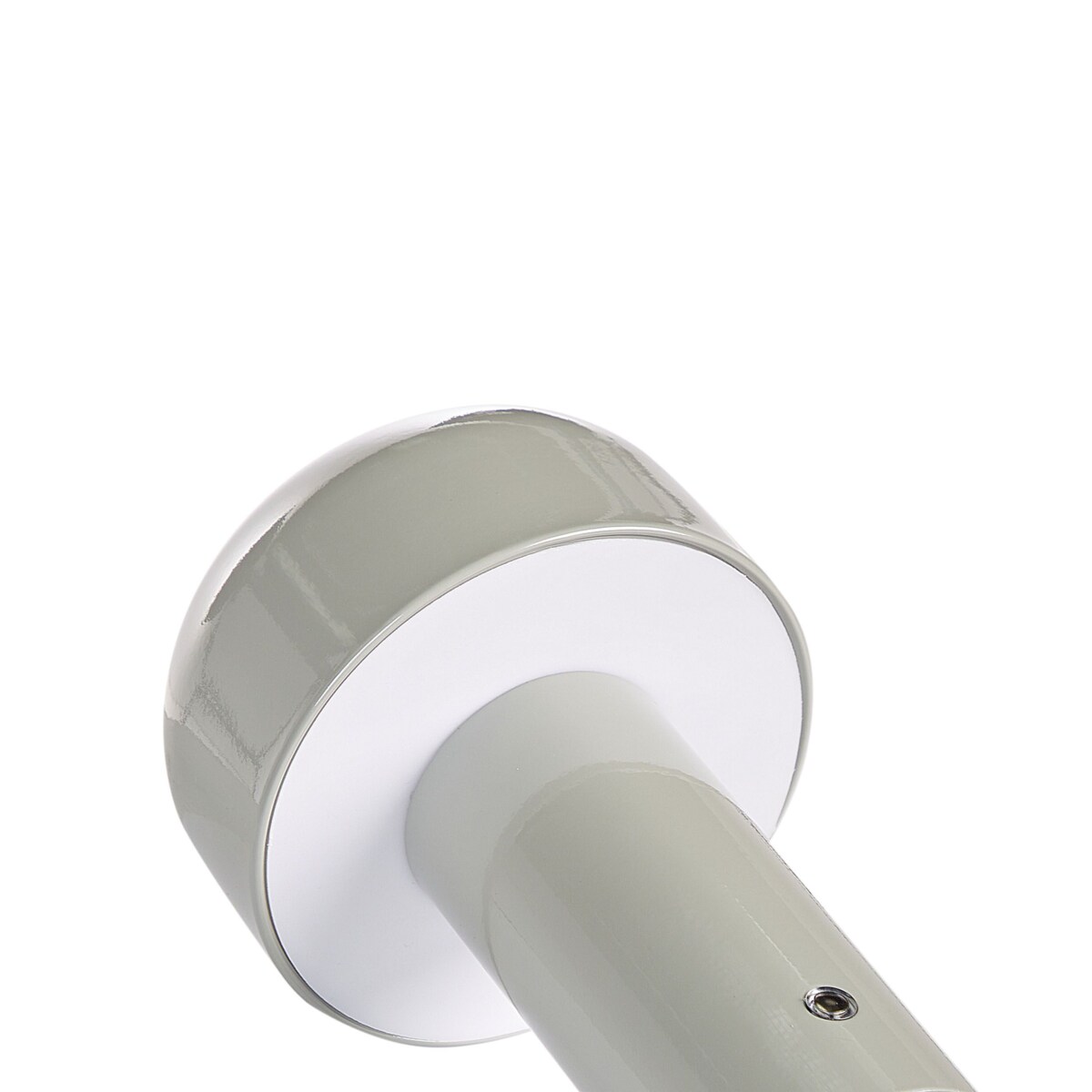 Bezprzewodowa lampa stołowa metalowa szara BESOS