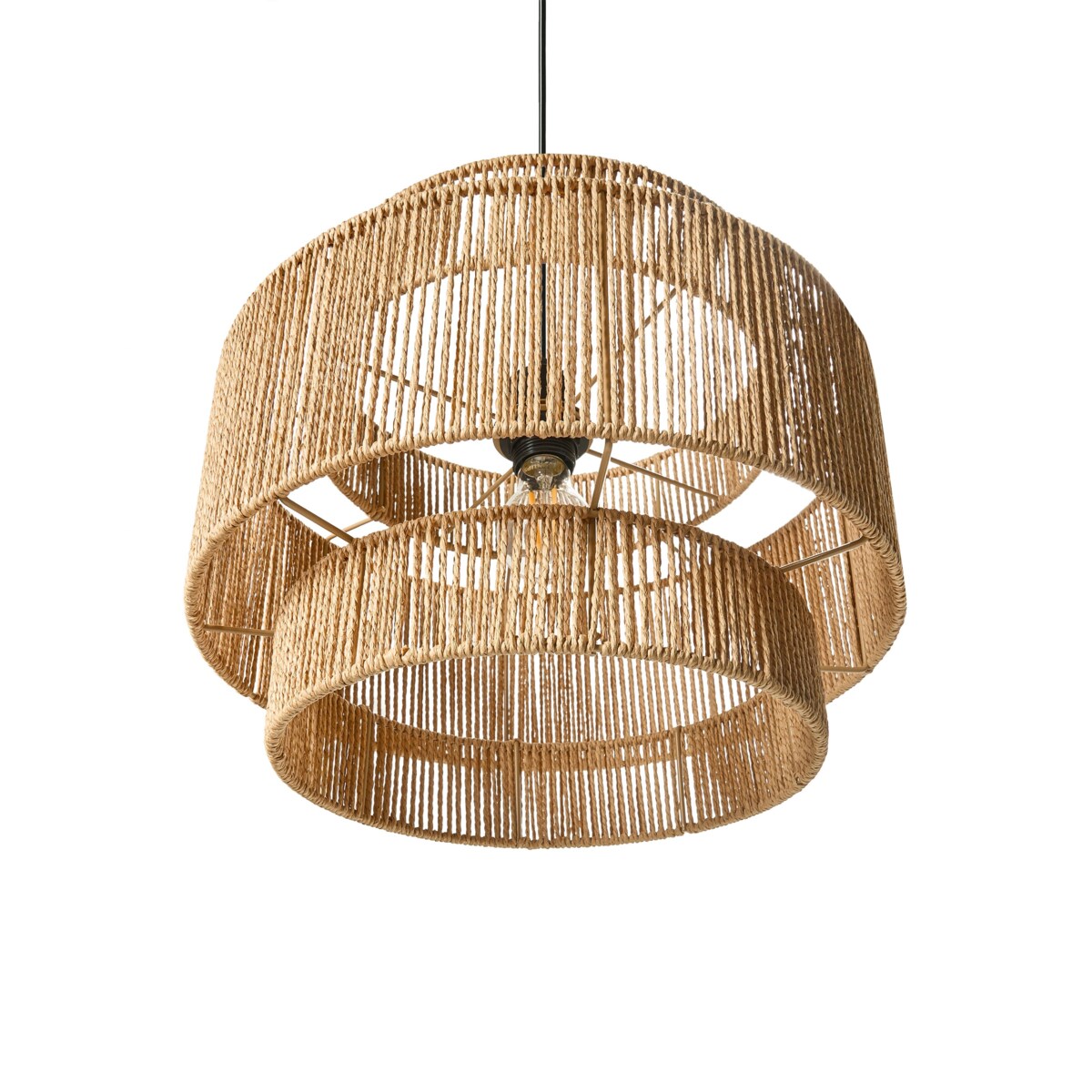 Lampa wisząca WOKIRO Papierowa plecionka Naturalny