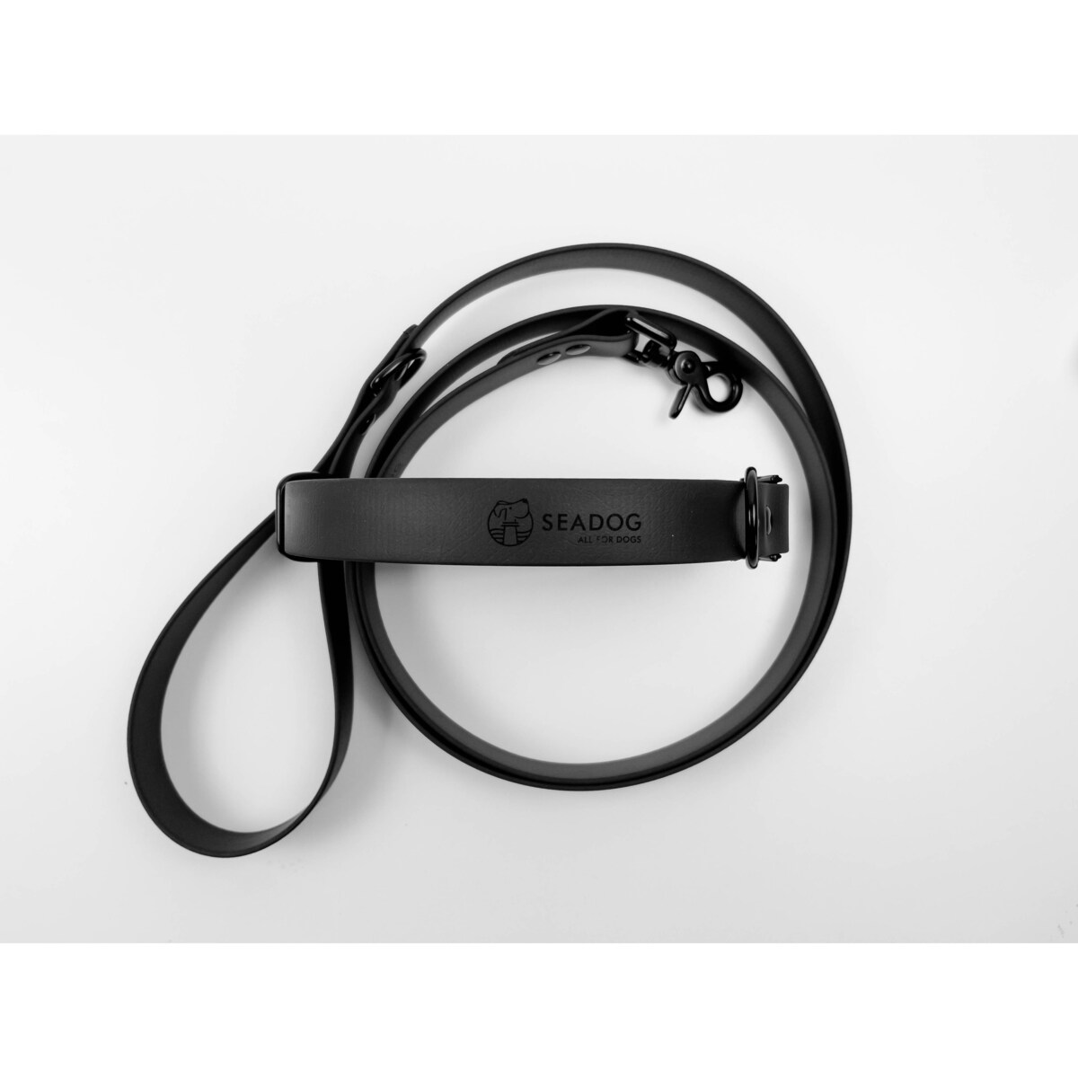 Zestaw smycz wodoodporna plus obroża M, kolor czarny