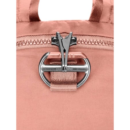 Plecak mini damski antykradzieżowy 8L Pacsafe Citysafe CX Econyl® - różowy