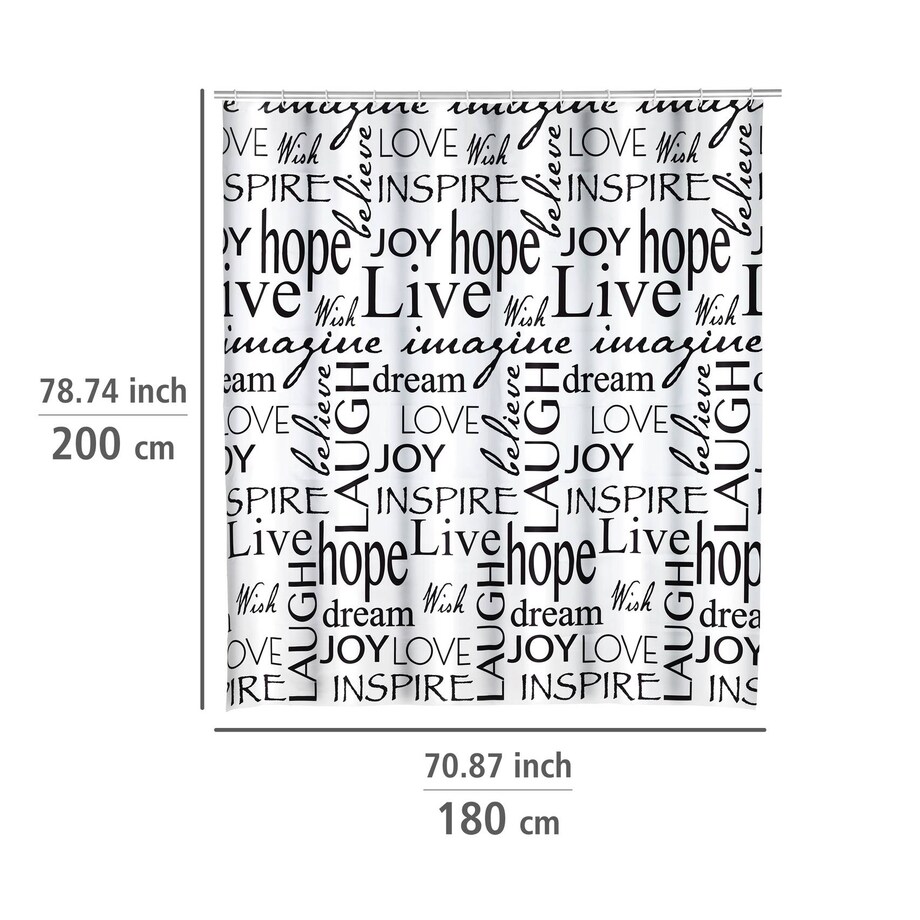 Zasłona prysznicowa Live, 180 x 200 cm, WENKO