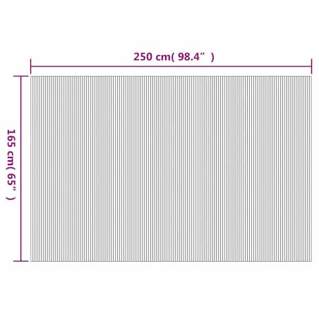 vidaXL Parawan bambusowy, szerokość 250 cm, wysokość 165 cm, naturalny