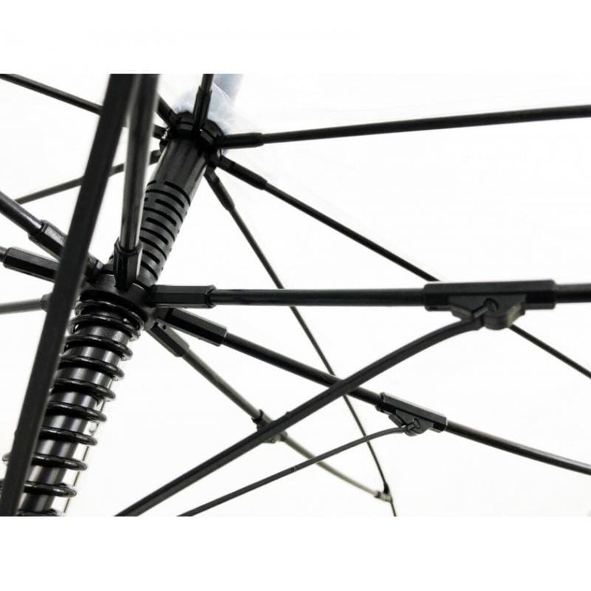 Długi parasol przezroczysty GOLF, czarna bordiura