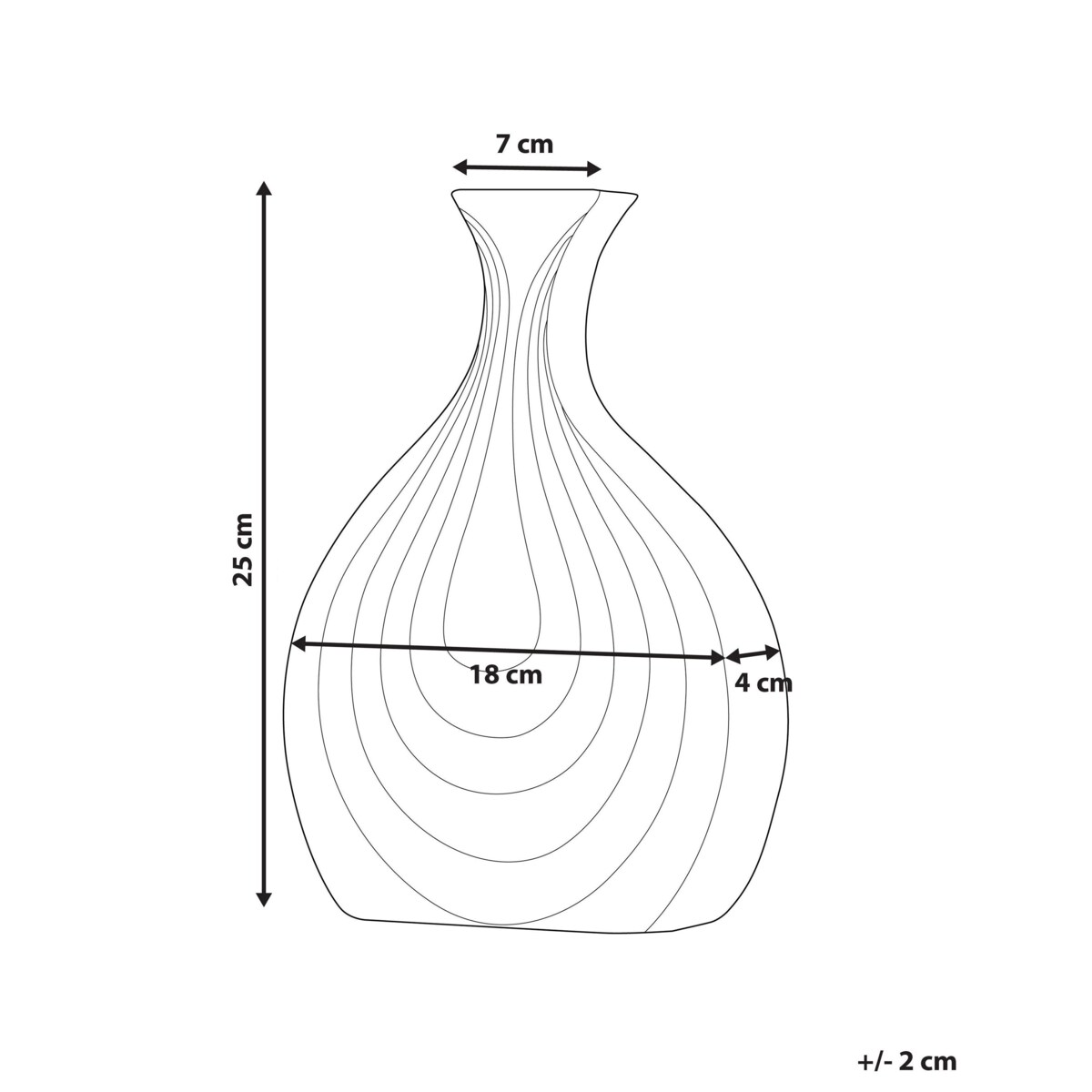 Wazon dekoracyjny ceramiczny 25 cm złoty THAPSUS