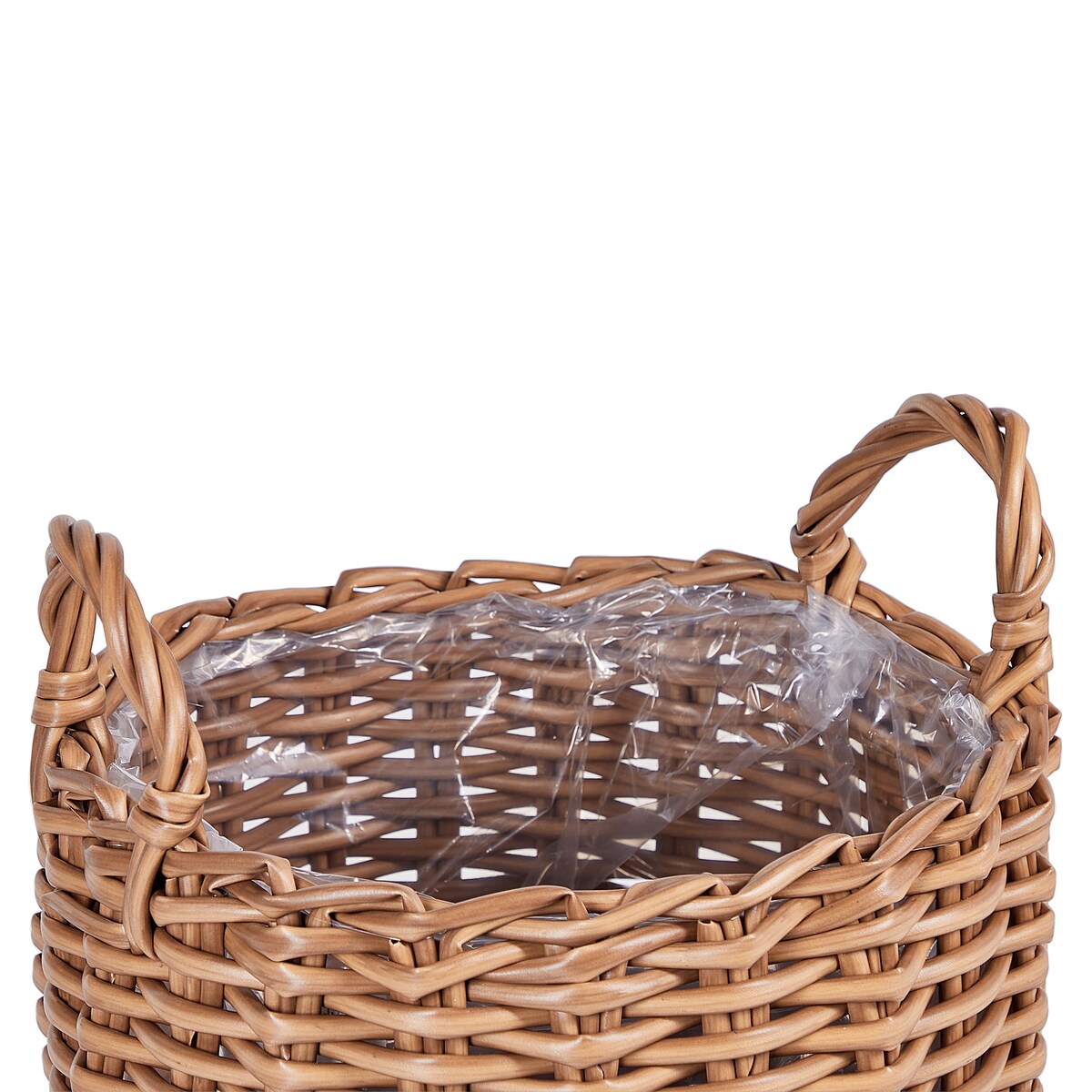 Zestaw 3 koszy na kwiaty AUCUBA 26/34/44 cm Jasnobrązowy