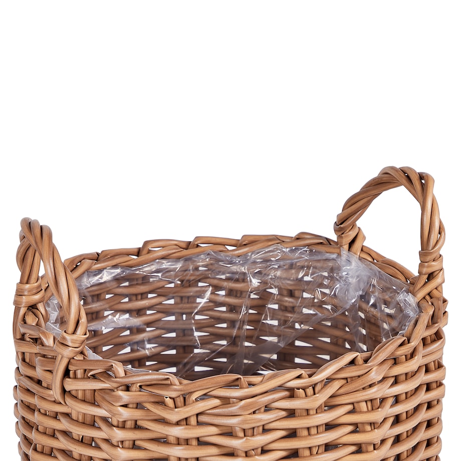 Zestaw 3 koszy na kwiaty AUCUBA 26/34/44 cm Jasnobrązowy