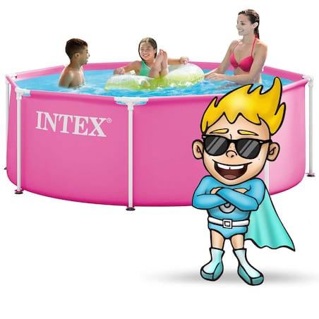 Basen stelażowy Intex dla dzieci ogrodowy okrągły 244 cm zestaw model 2026