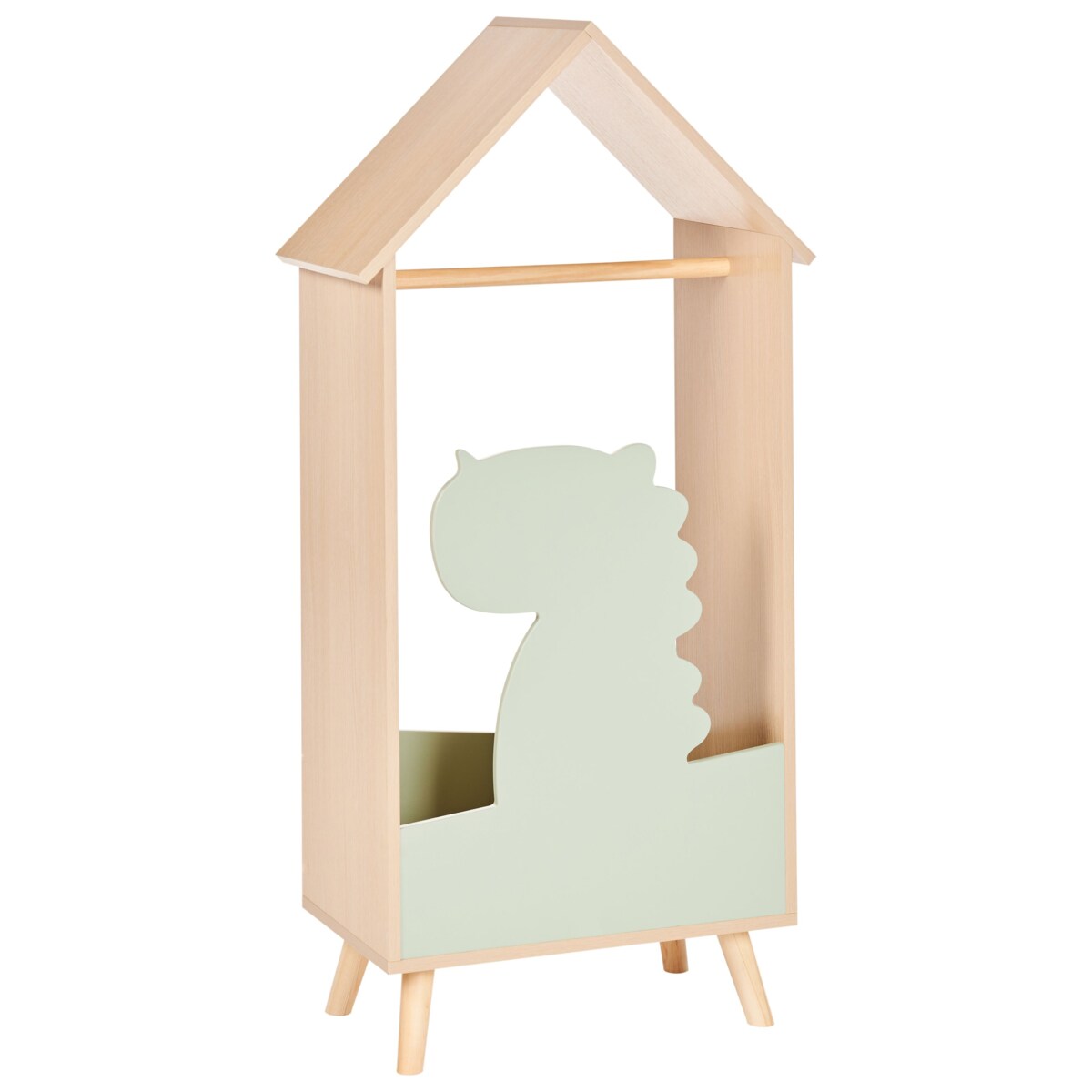 Wieszak na ubrania dla dzieci jasne drewno DURANGO