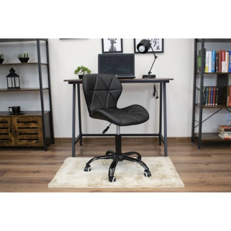 Krzesło Do Jadalni Kuchni Salonu Obrotowe Noto Ekoskóra - Czarne