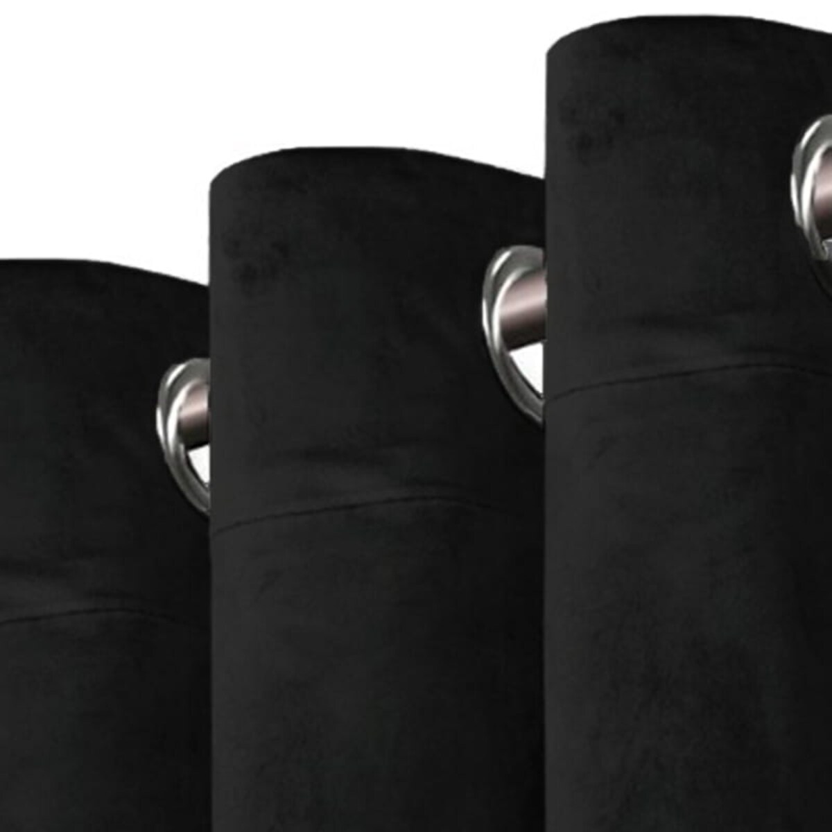 Zasłony welurowe 140x250 czarne przelotka