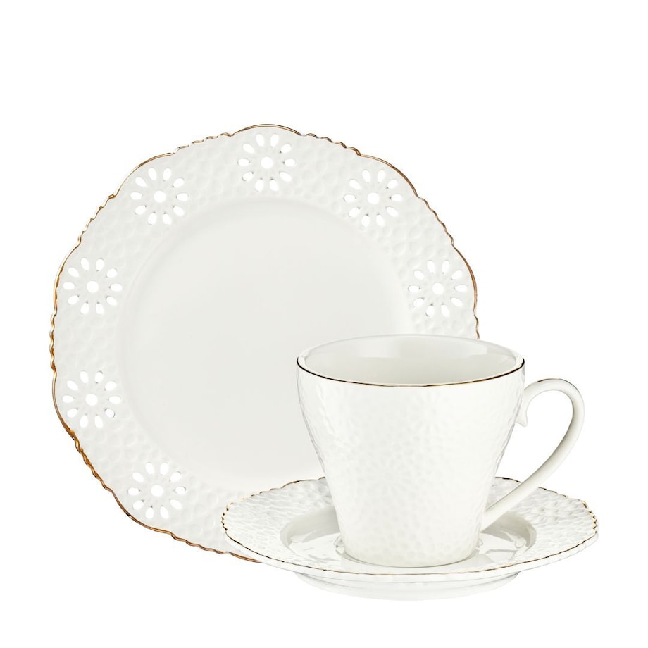 VILLA ITALIA Zestaw kawowy na 6 osób porcelanowy LORETTA