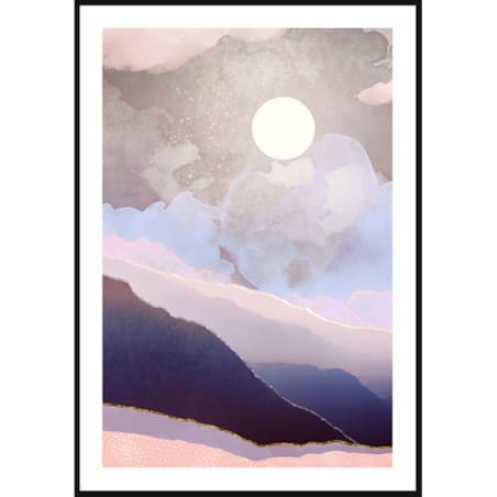 Poster Story, Plakat, Obraz - Abstrakcyjna Noc w Górach, wymiary 60 x 84 cm